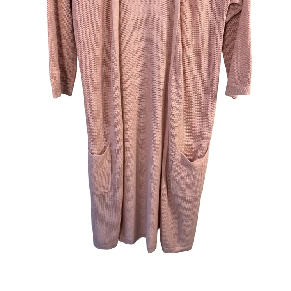 RW&CO. Blush Knit Open Front Cardigan 3/4 Sleeves Size XS Neutral Minimalist